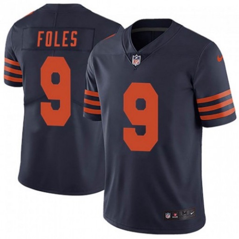 Men's Chicago Bears #9 Nick Foles Navy Vapor Untouchable Limited Stitched Jersey